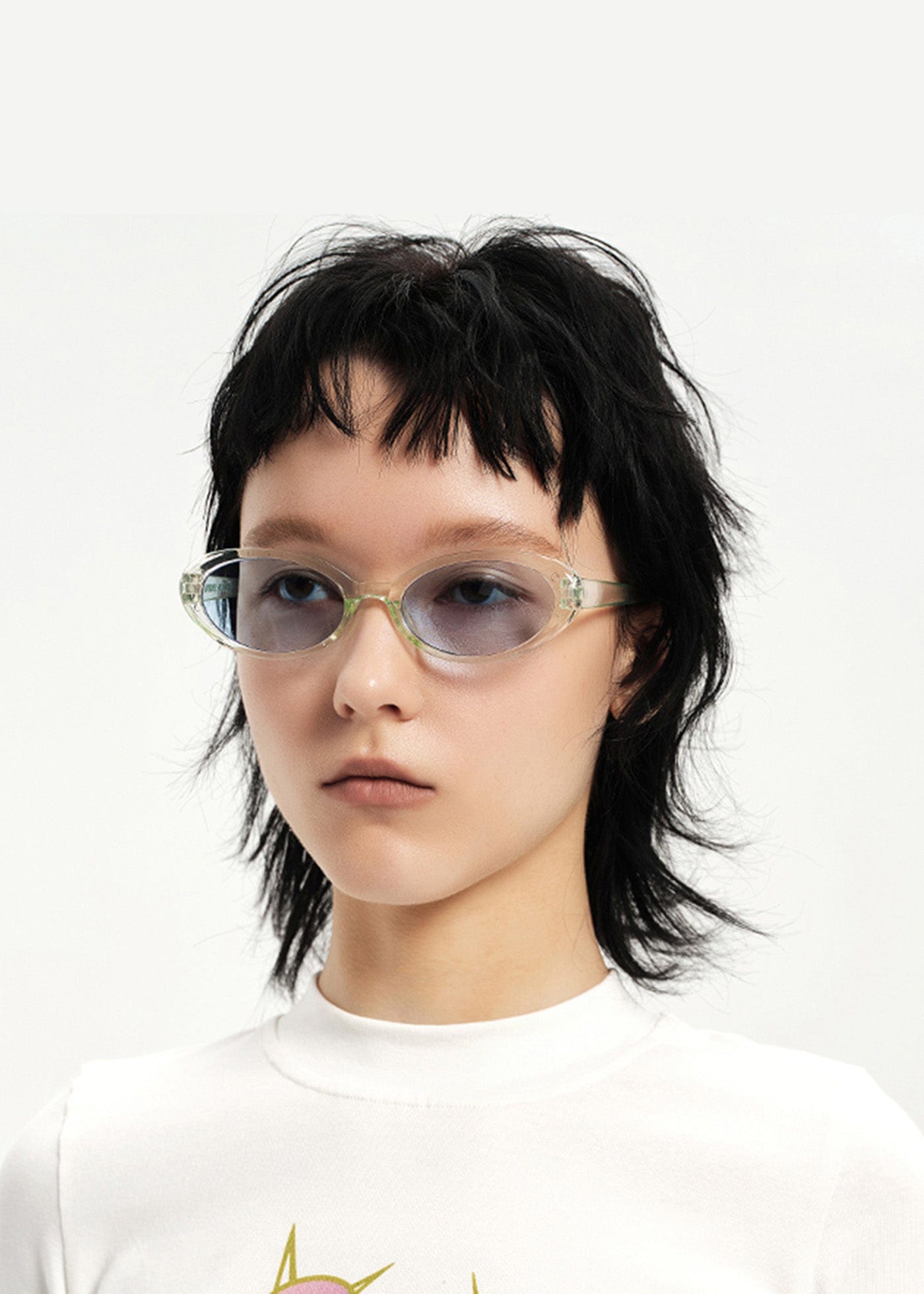 DAMAGE ASIA OPTICALS Retro Ellipse Sunglasses