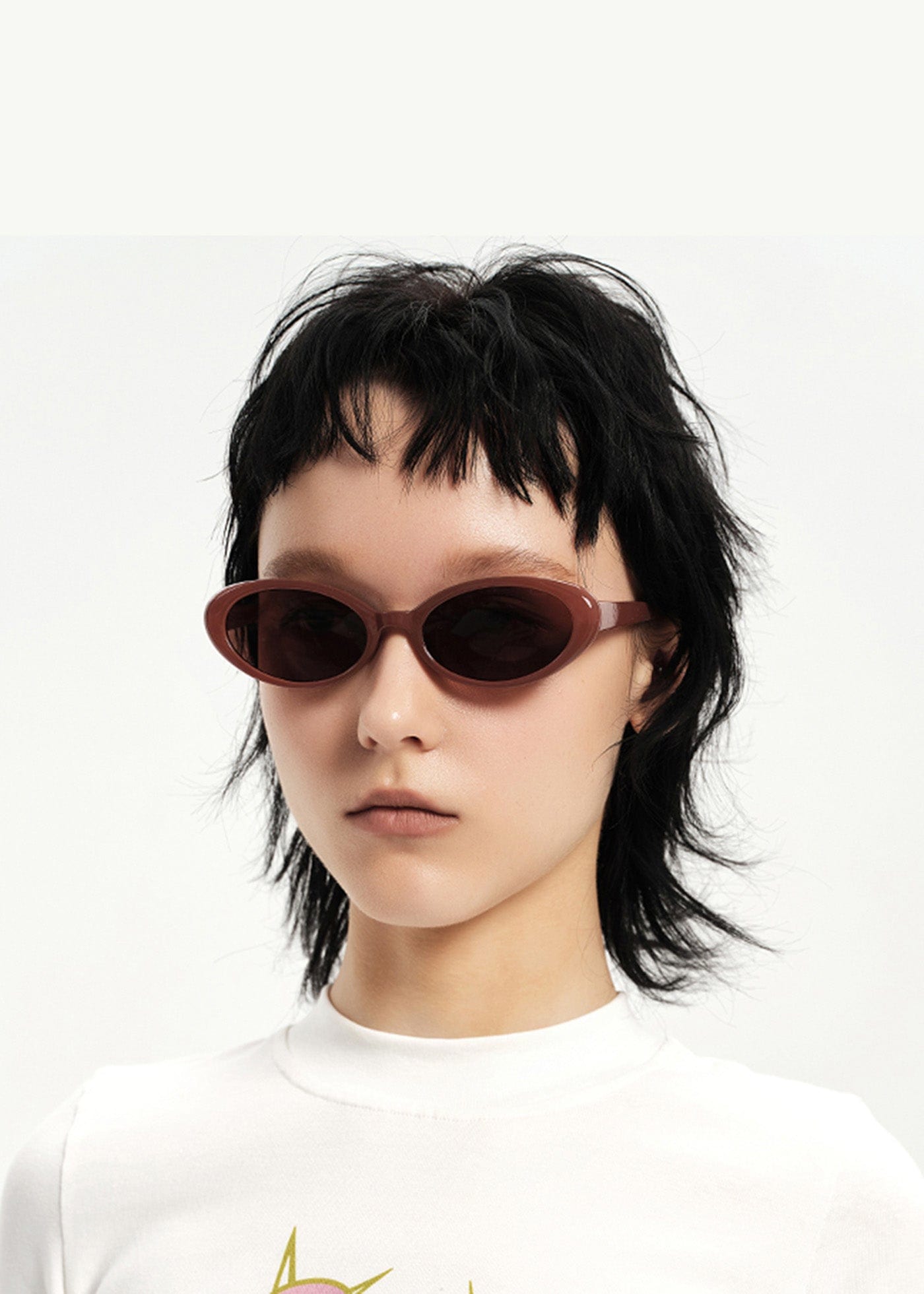 DAMAGE ASIA OPTICALS Retro Ellipse Sunglasses