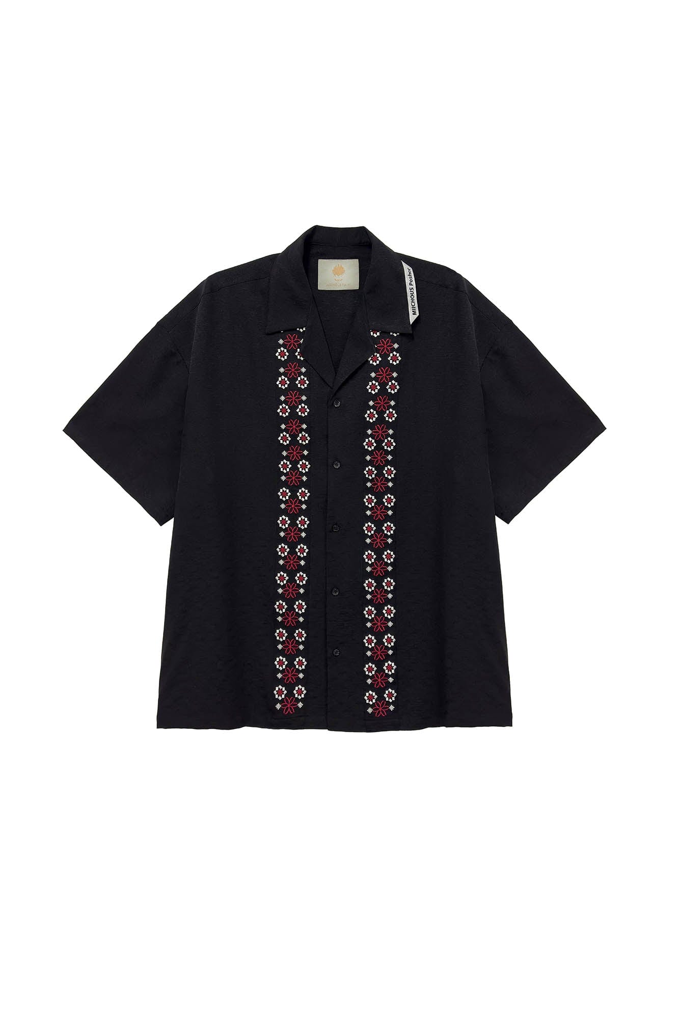 MIICHOUS Fair Isle Embroidered Half Shirt
