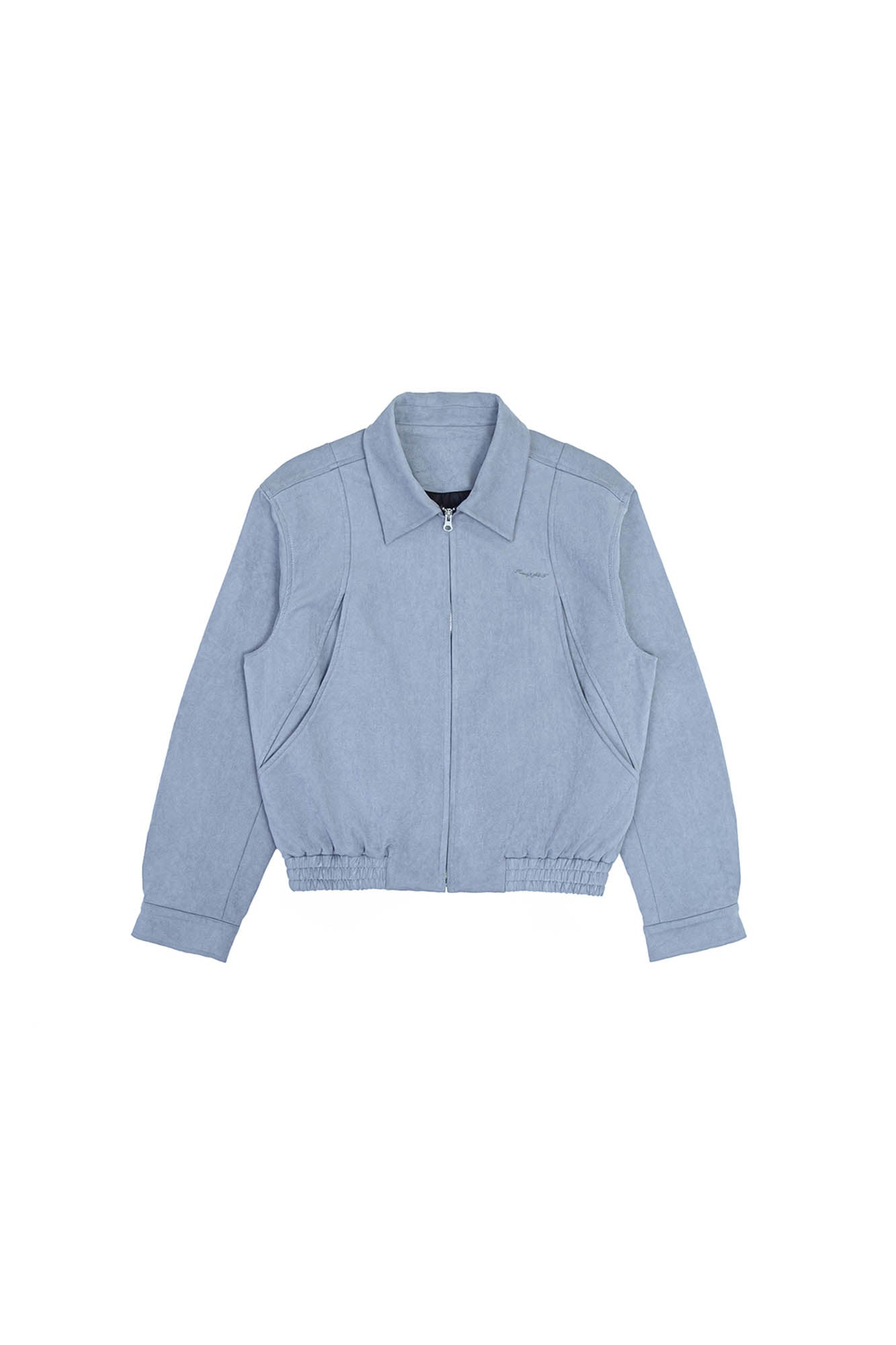 IN EXISTENCE Curved Spliced Smooth Harrington Jacket