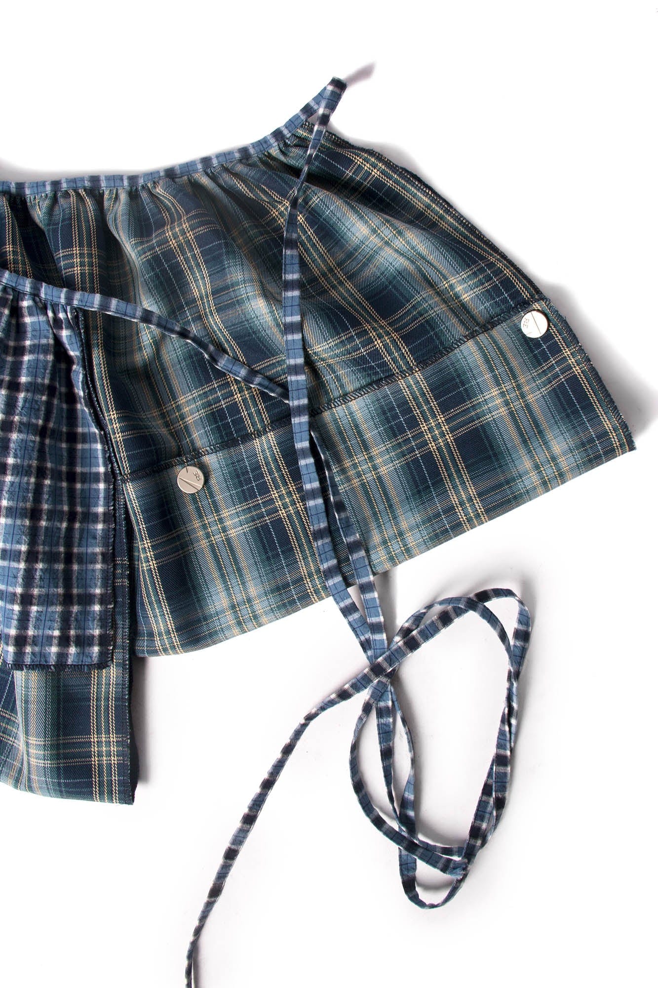 RELABEL Multi-Wear Plaid Layered Draped Skirt