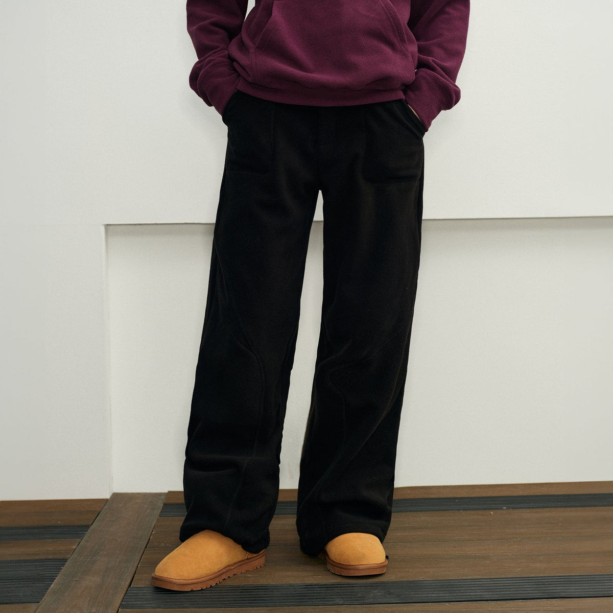 KREATE Curved Seam Thermal Wide-Leg Pants