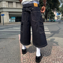 STEEPC Double-Knee Raw Denim Short
