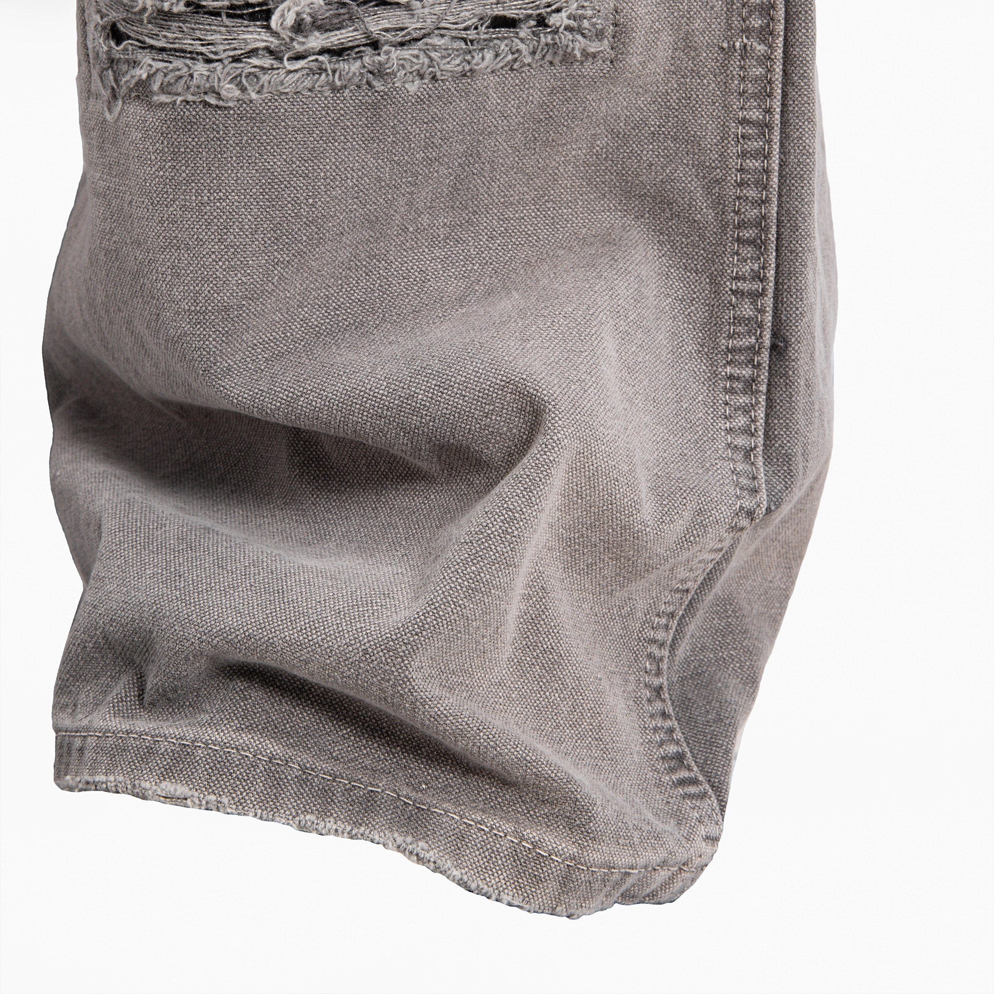 CATSSTAC Distressed Double-Knee Carpenter Straight-Leg Jeans Gray