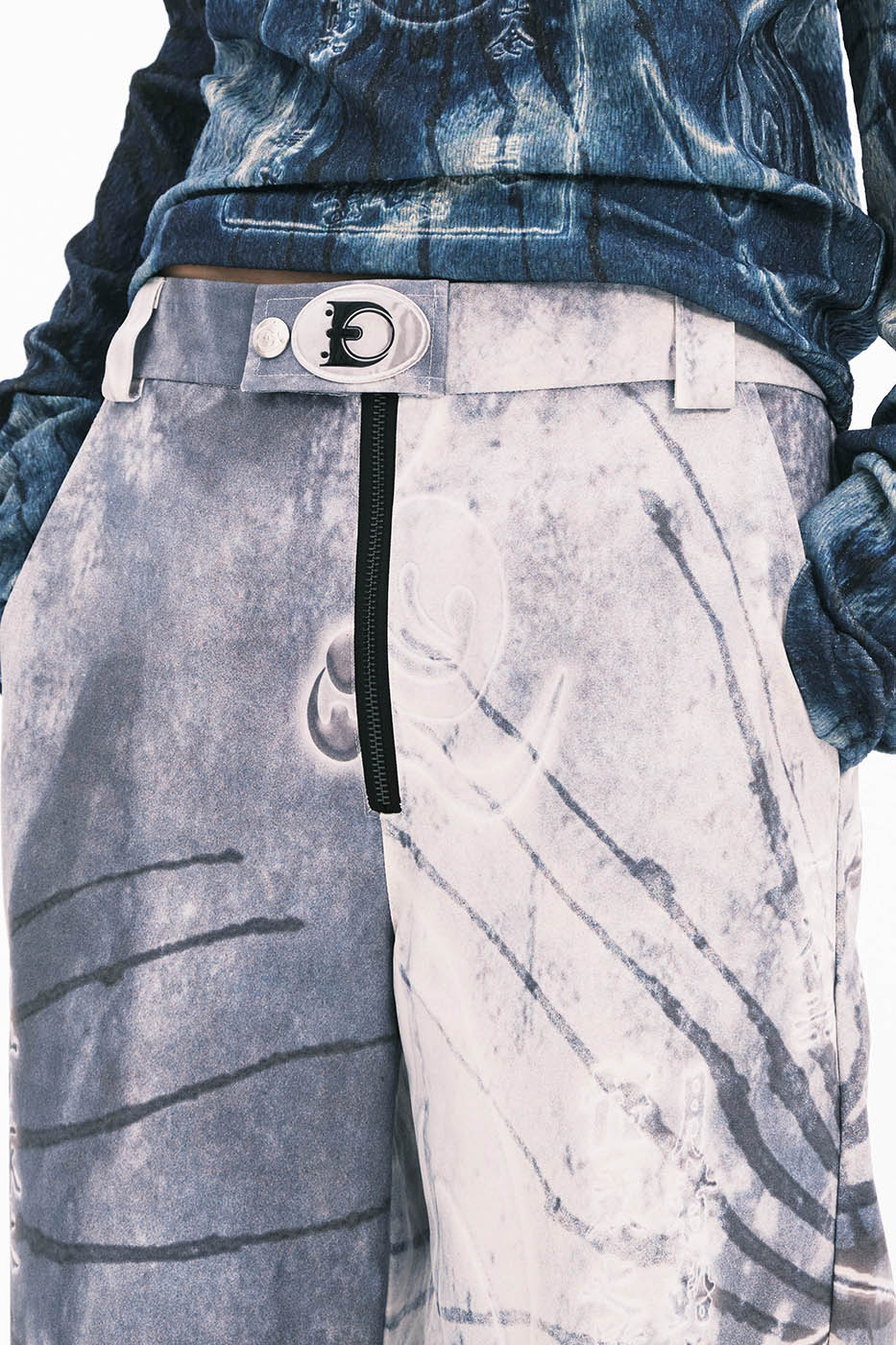 EMBRYO Modern Totem Wide-Leg Pants