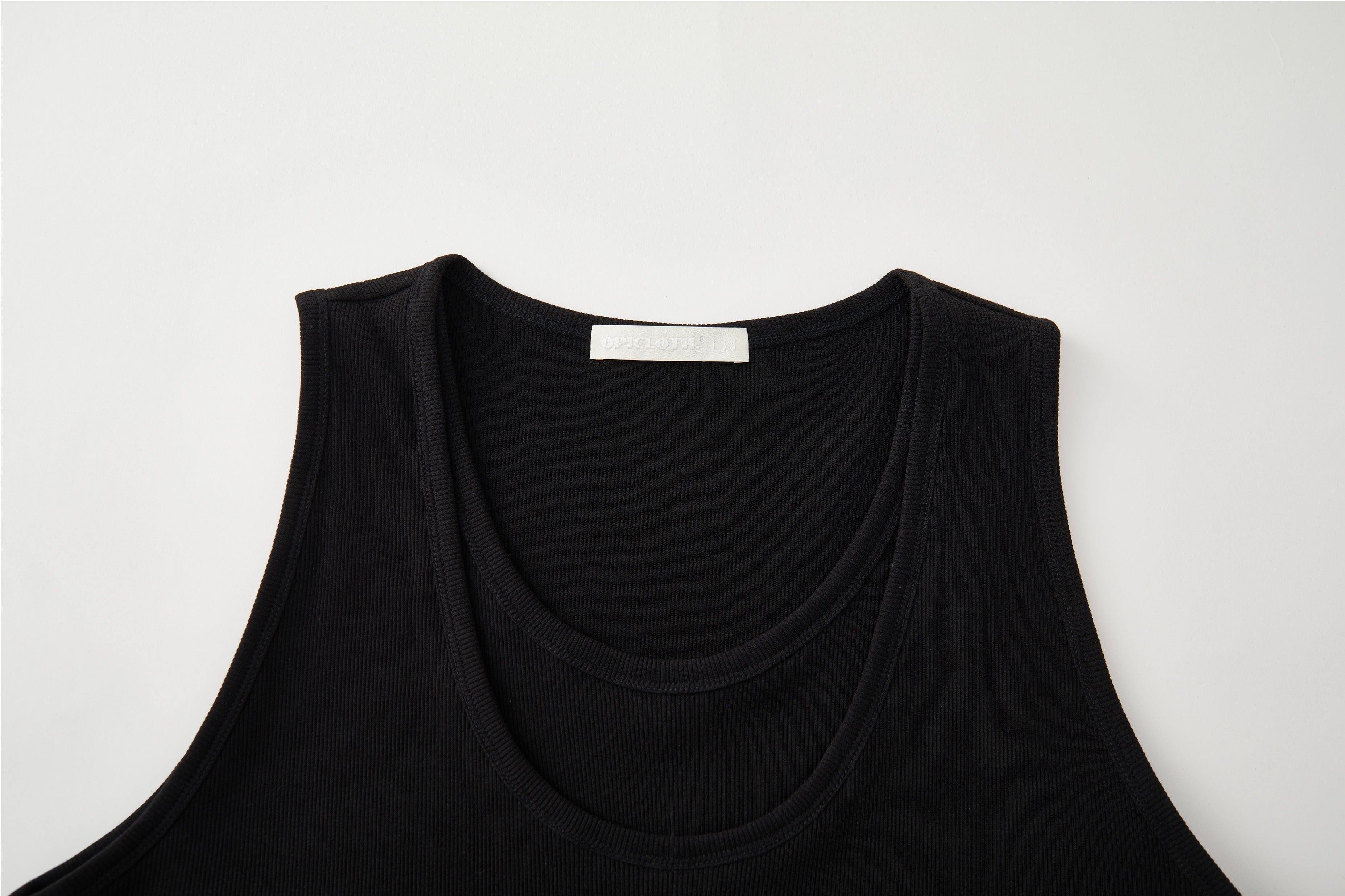 OPICLOTH Double-Layer Ribbed Tank Top