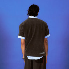 TRECLUB Frayed Patch Flag Washed T-Shirt