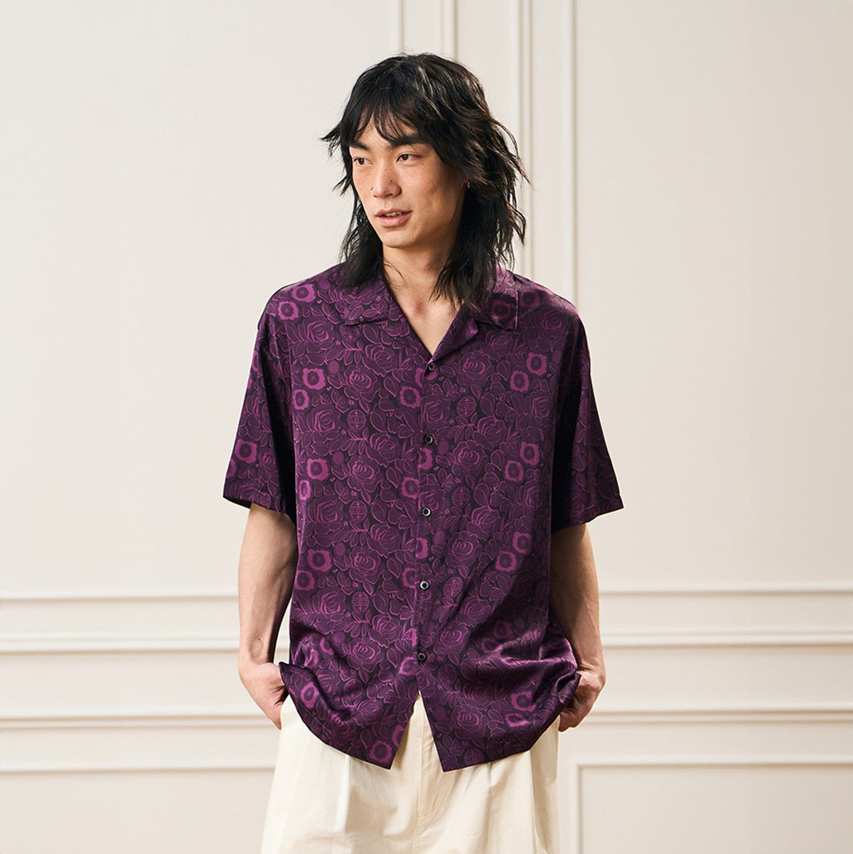 EPIC POETRY Oriental Bloom Cuban Shirt