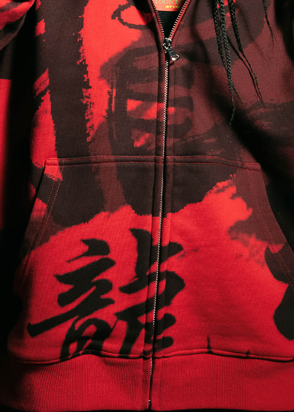 RTVG Calligraphy Full-Print Zip-Up Hoodie