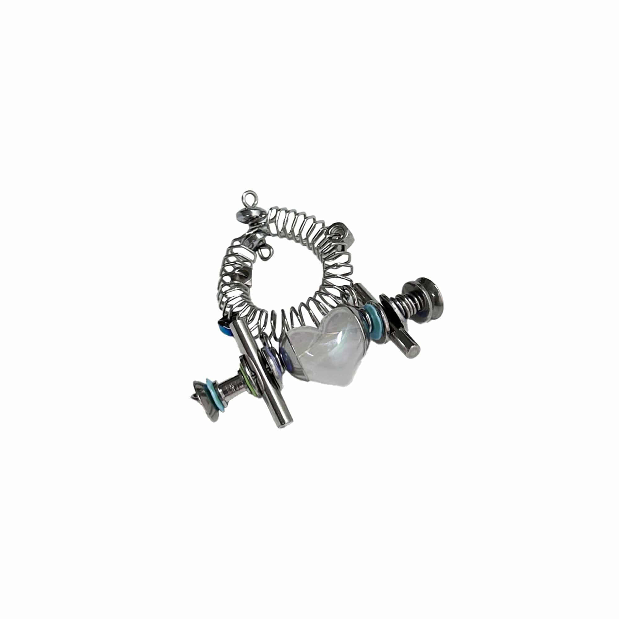 ILLUSORY Time Machine Neon Heart Spiral Coil Ring
