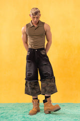 CLP Distressed Layered Camo Cargo Shorts