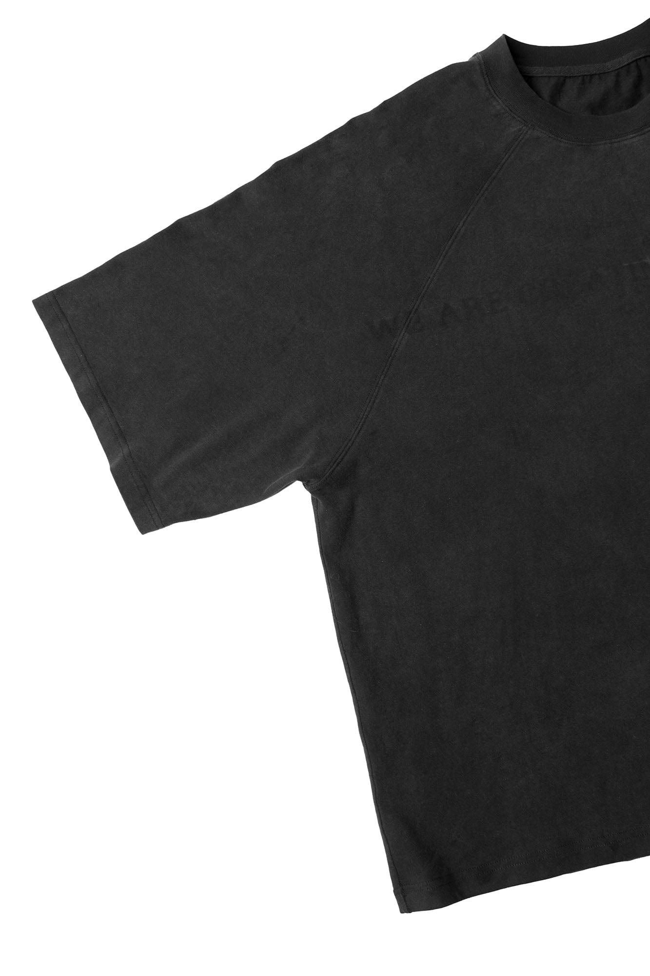 RELABEL Slogan Washed Spliced Raglan T-Shirt