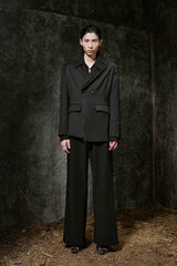 ILNya Nieternite Nifutur Back Tab Embroidered Flared Trousers