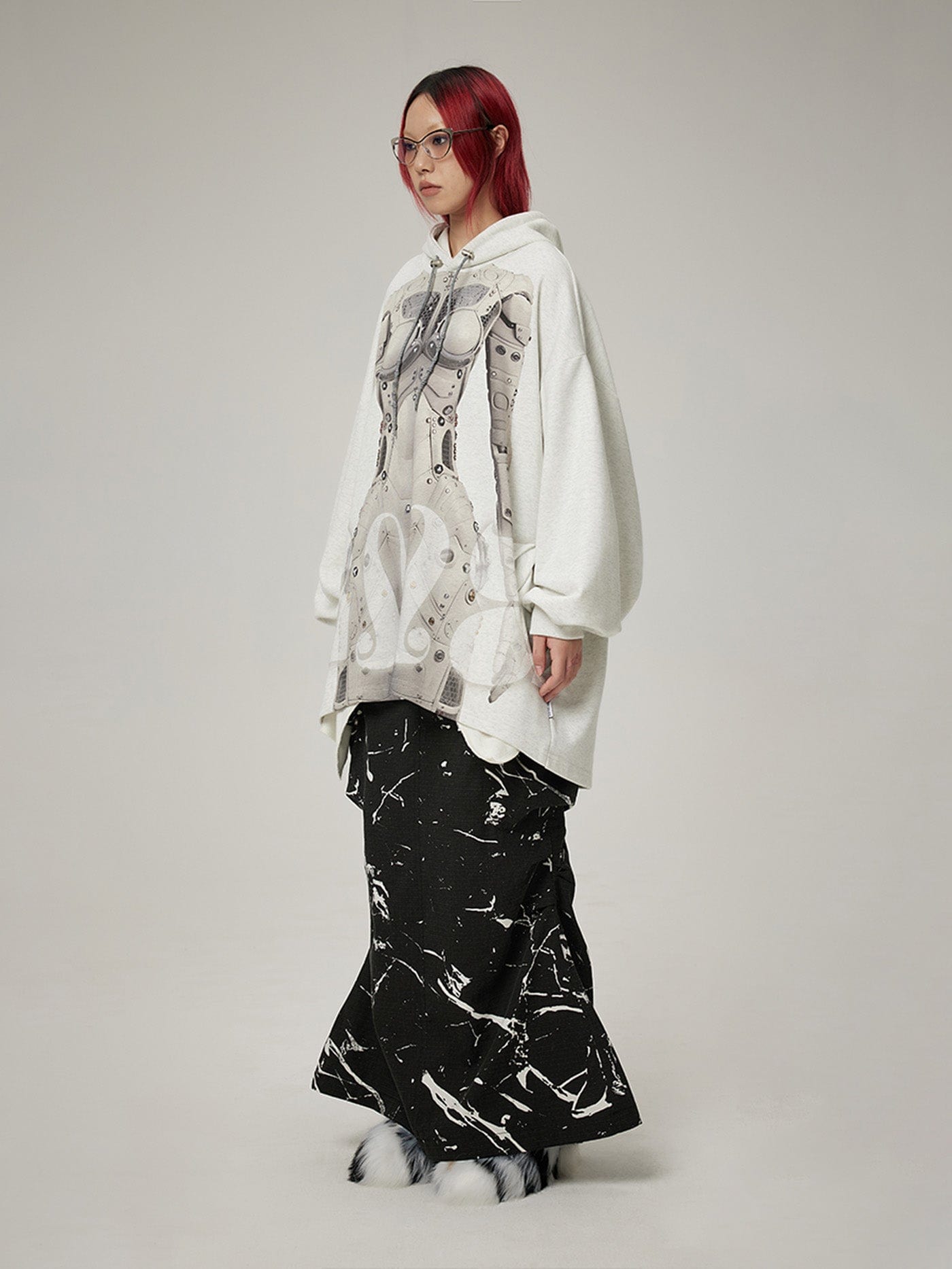 DAMAGE ASIA Ex Machina Graphics Oversized Hoodie