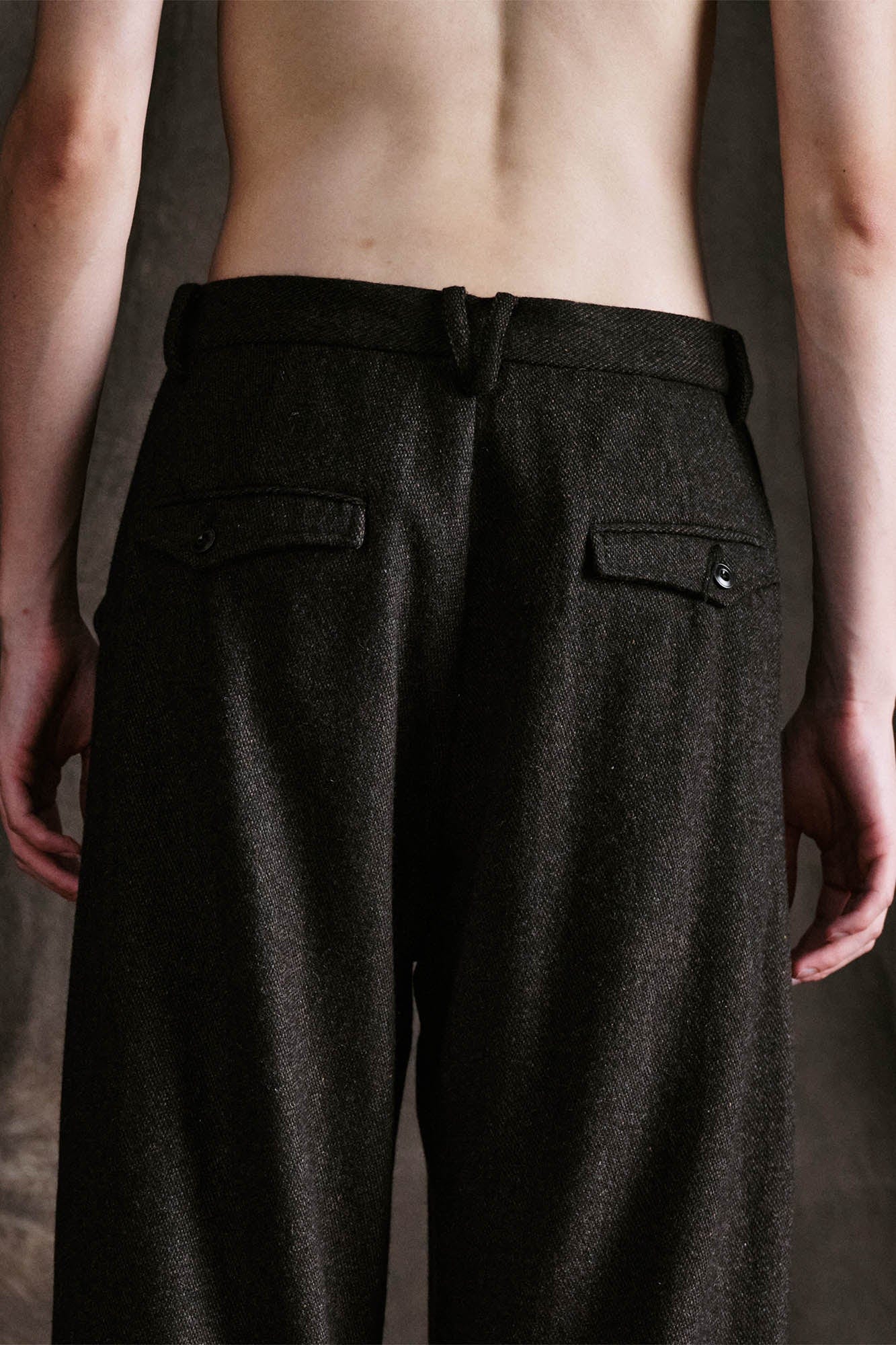 ILNya Nieternite Nifutur Layered Spliced Wool-Blended Straight-Leg Trousers