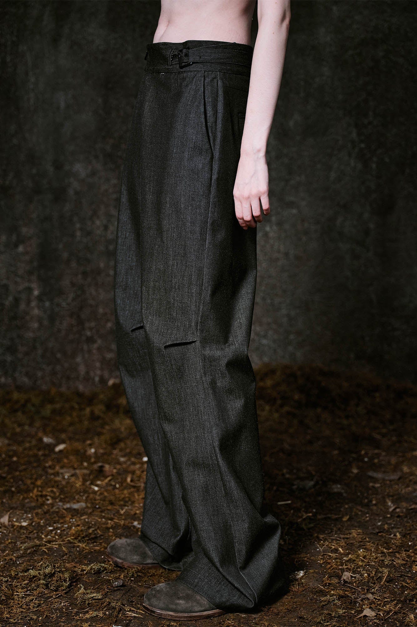 ILNya Nieternite Nifutur Mohair-Blended Crinkled Flared Trousers