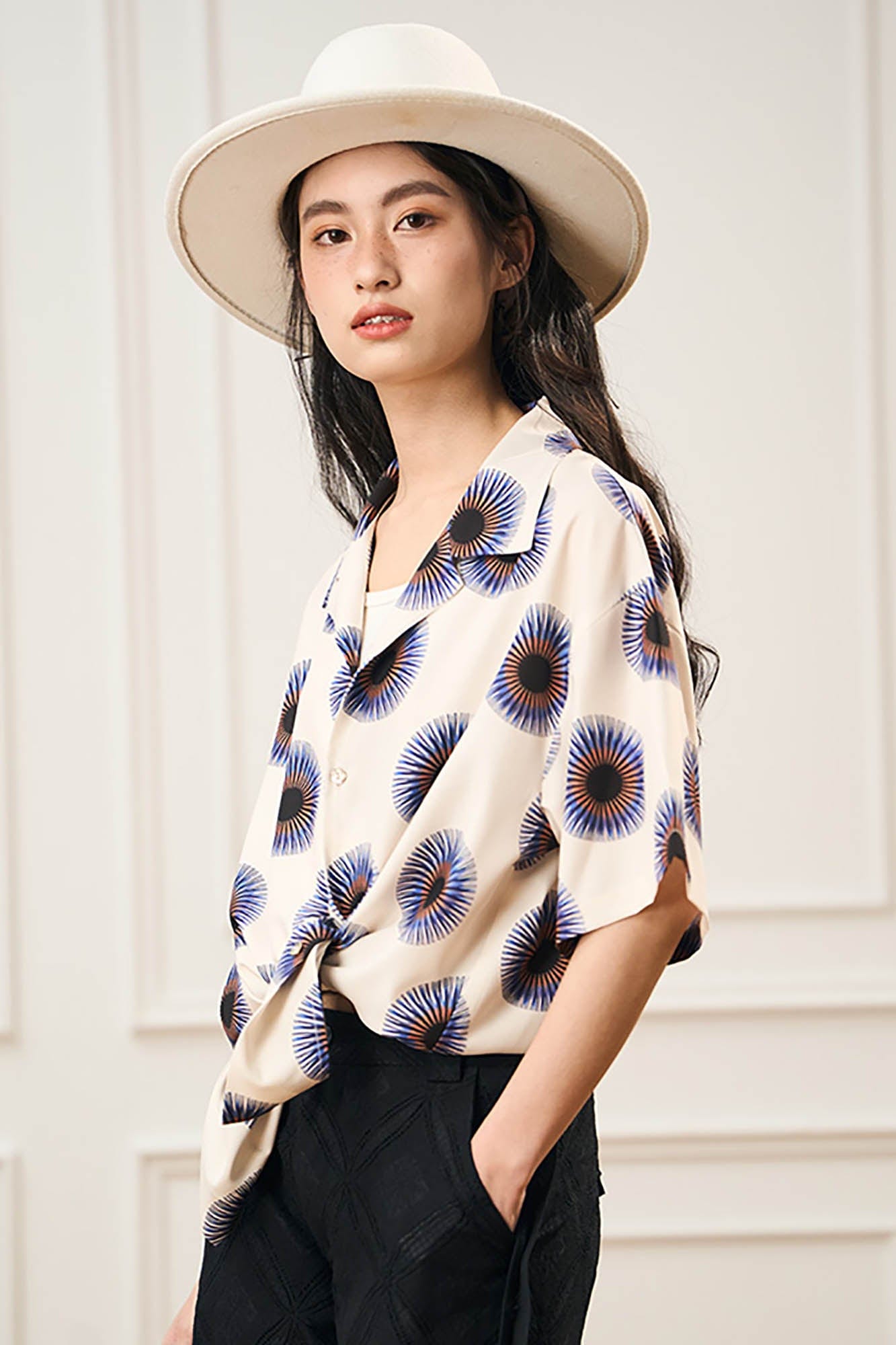 EPIC POETRY Radial Eye Cuban Half Shirt & Shirt