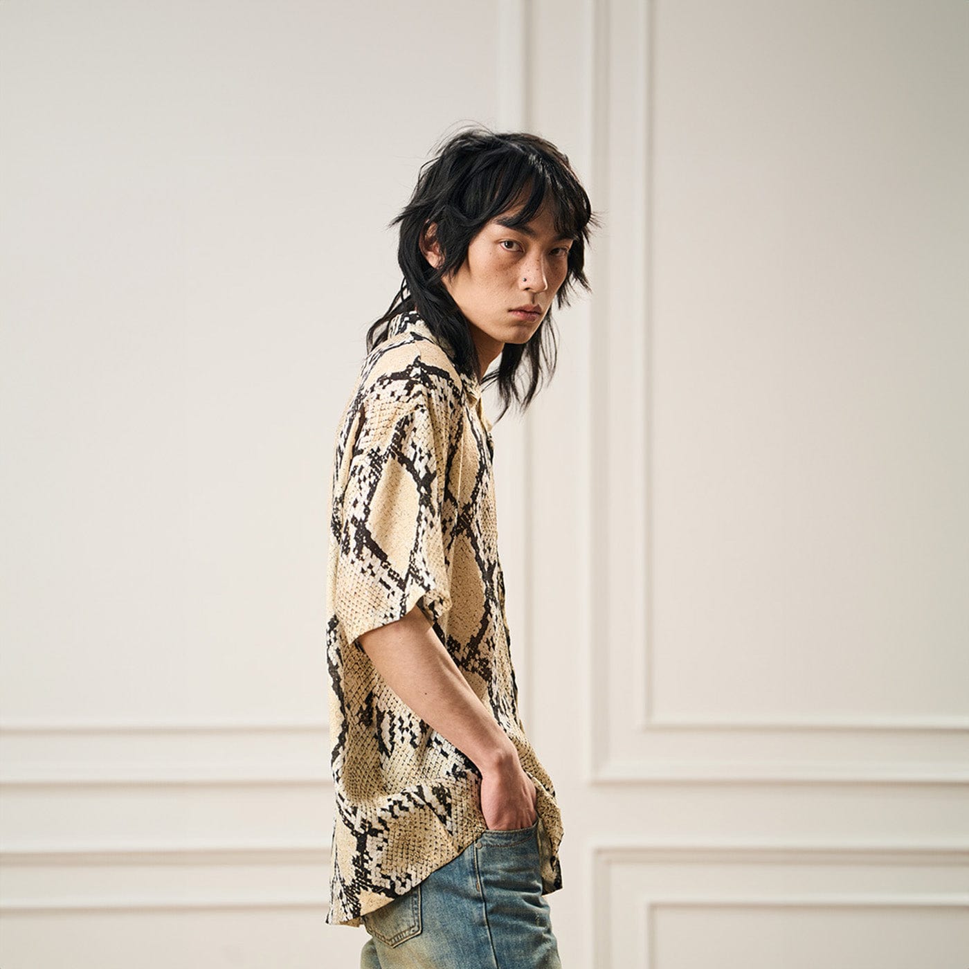 EPIC POETRY Python Cuban Half Shirt