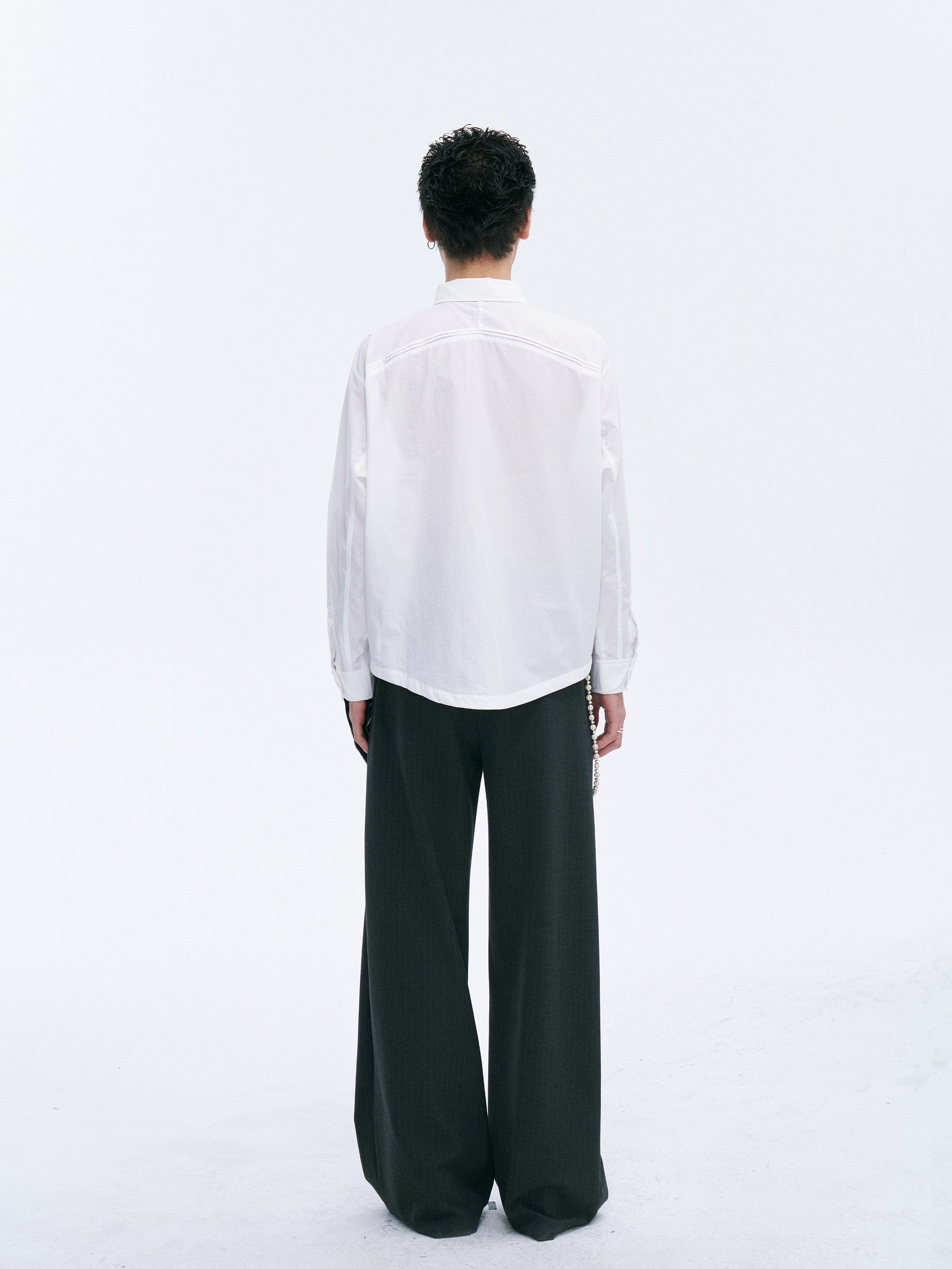 CATSSTAC Classic Pinstripe Wide-Leg Pants