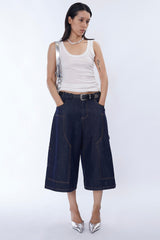 ASSEEN Double-Knee Raw Denim Shorts