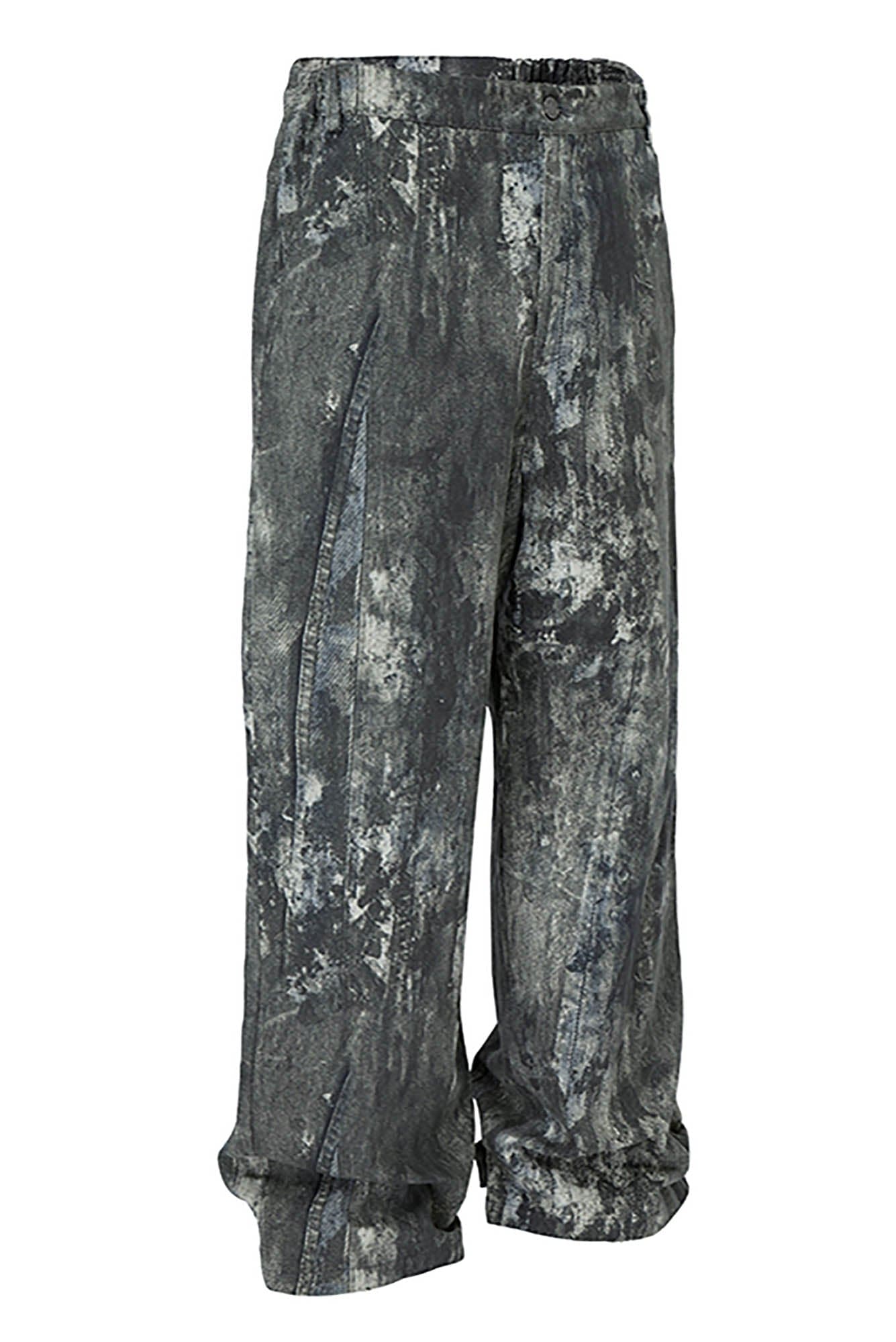 F2CE Paint-Splatter Gradient Straight-Leg Pants