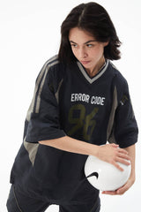 ERROR CODE ROBOT Athletic No.96 Spliced V-Neck Jersey