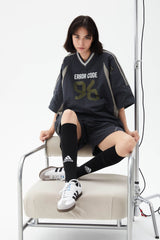 ERROR CODE ROBOT Athletic No.96 Spliced V-Neck Jersey