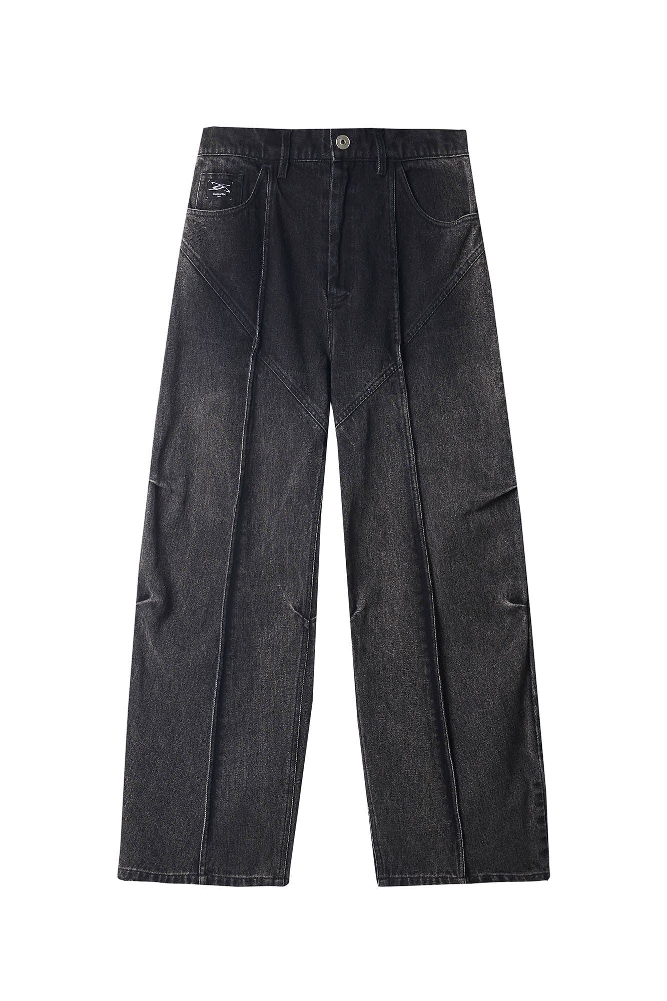 ERROR CODE ROBOT Middle Spliced Faded Jeans