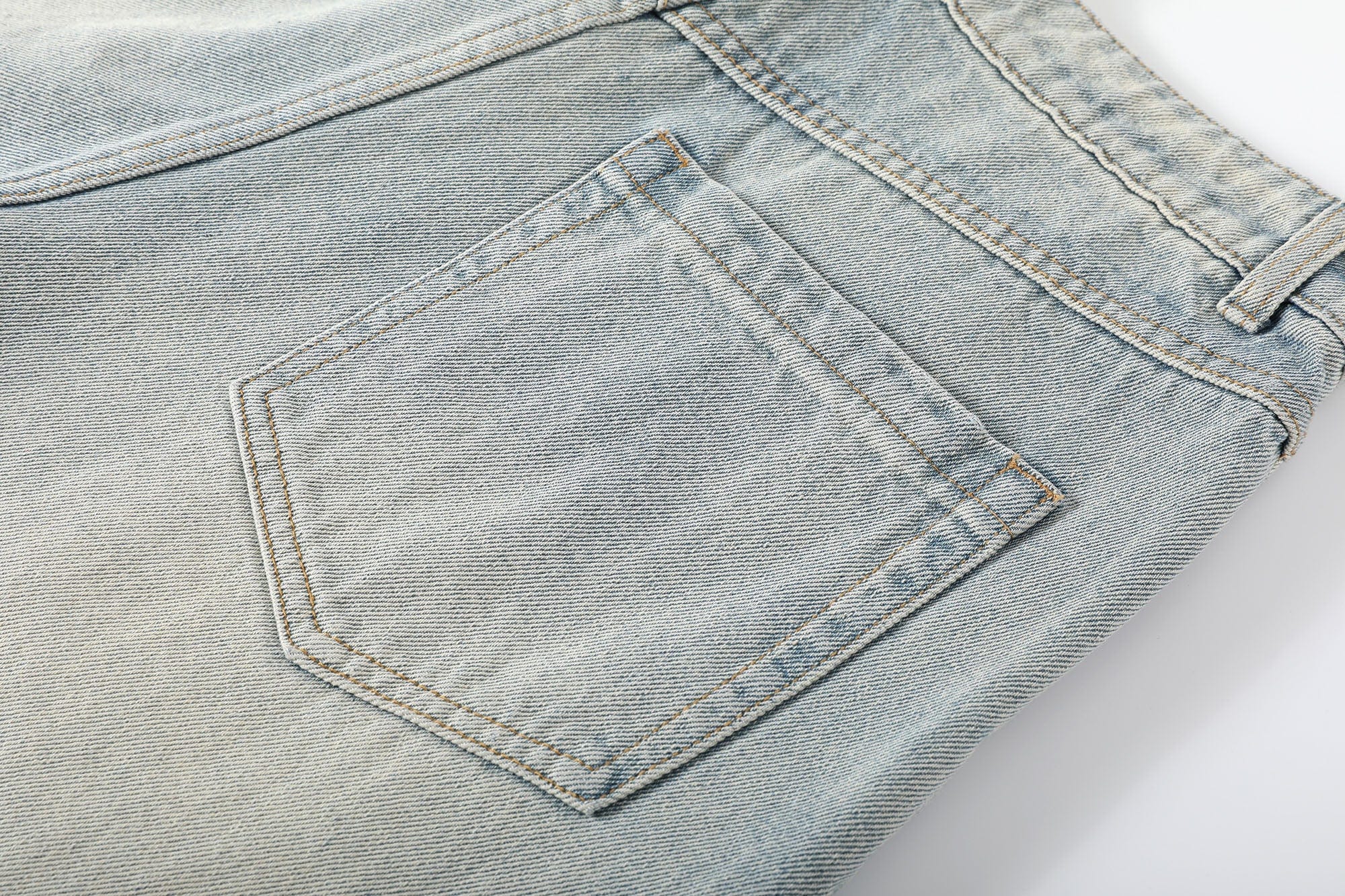 DONSMOKE Whimsical Stickers Washed Raw-Edge Shorts