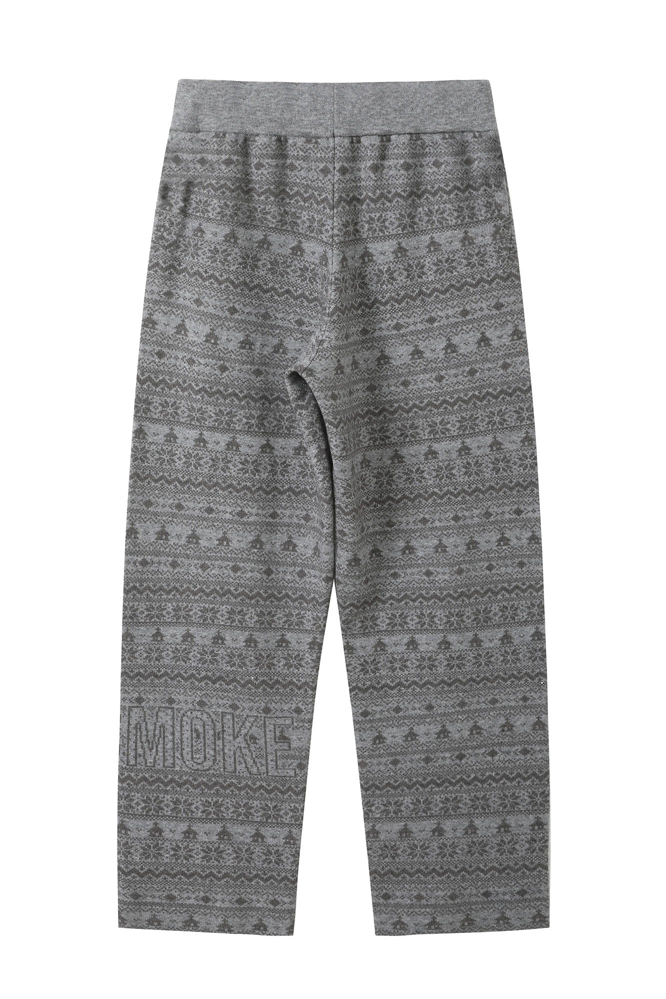 DONSMOKE Fair Isle Knit Wide-Leg Pants
