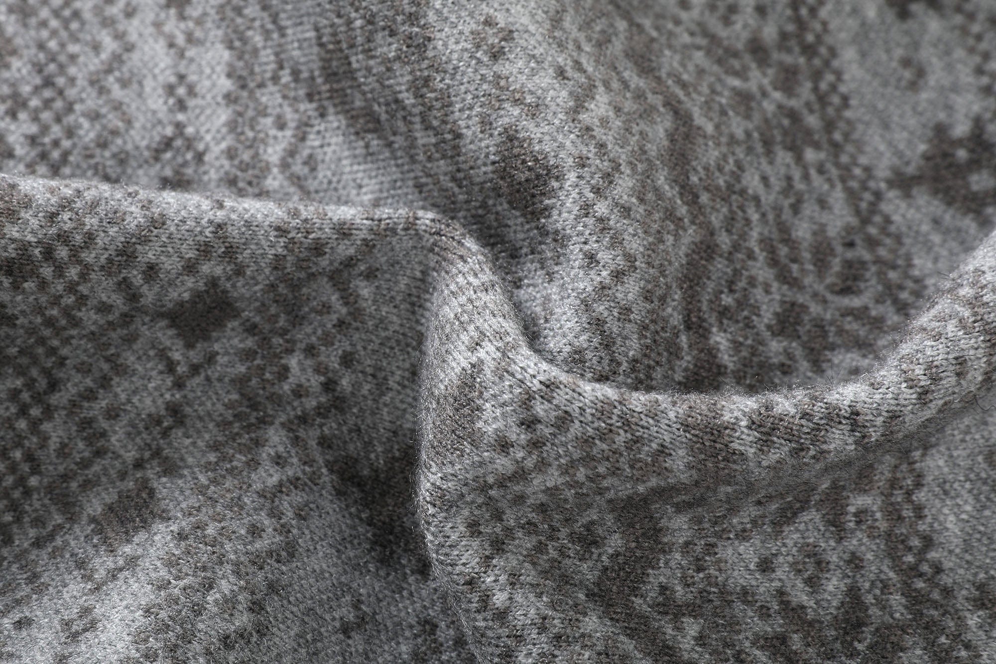DONSMOKE Fair Isle Knit Wide-Leg Pants