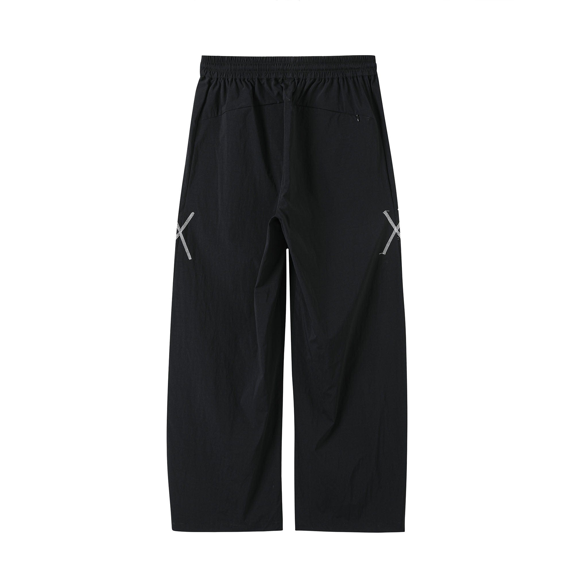 DONSMOKE Contrast Cross Stitch Quick-Dry Pants