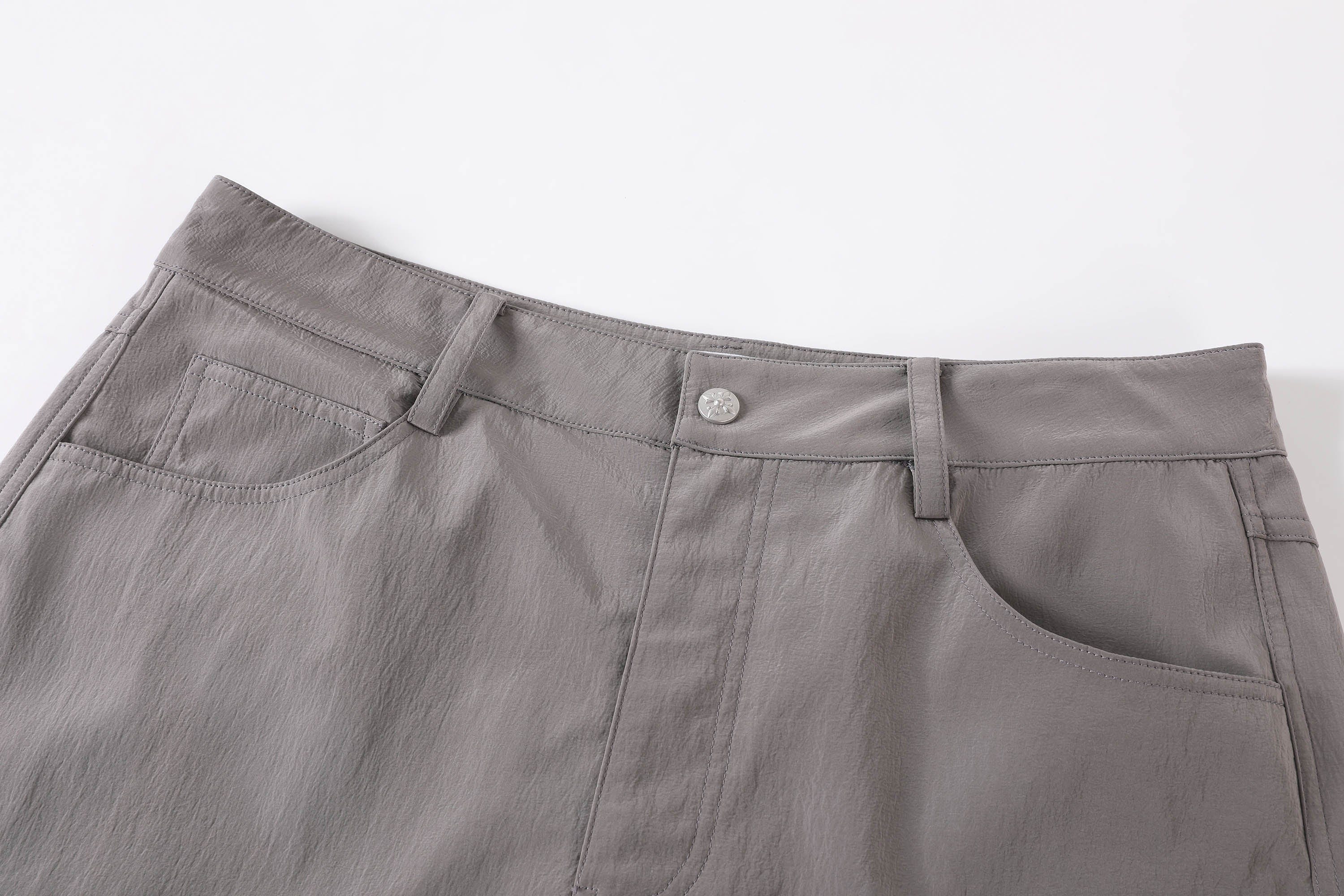 KREATE Liquid Metal Crinkled Flared Cargo