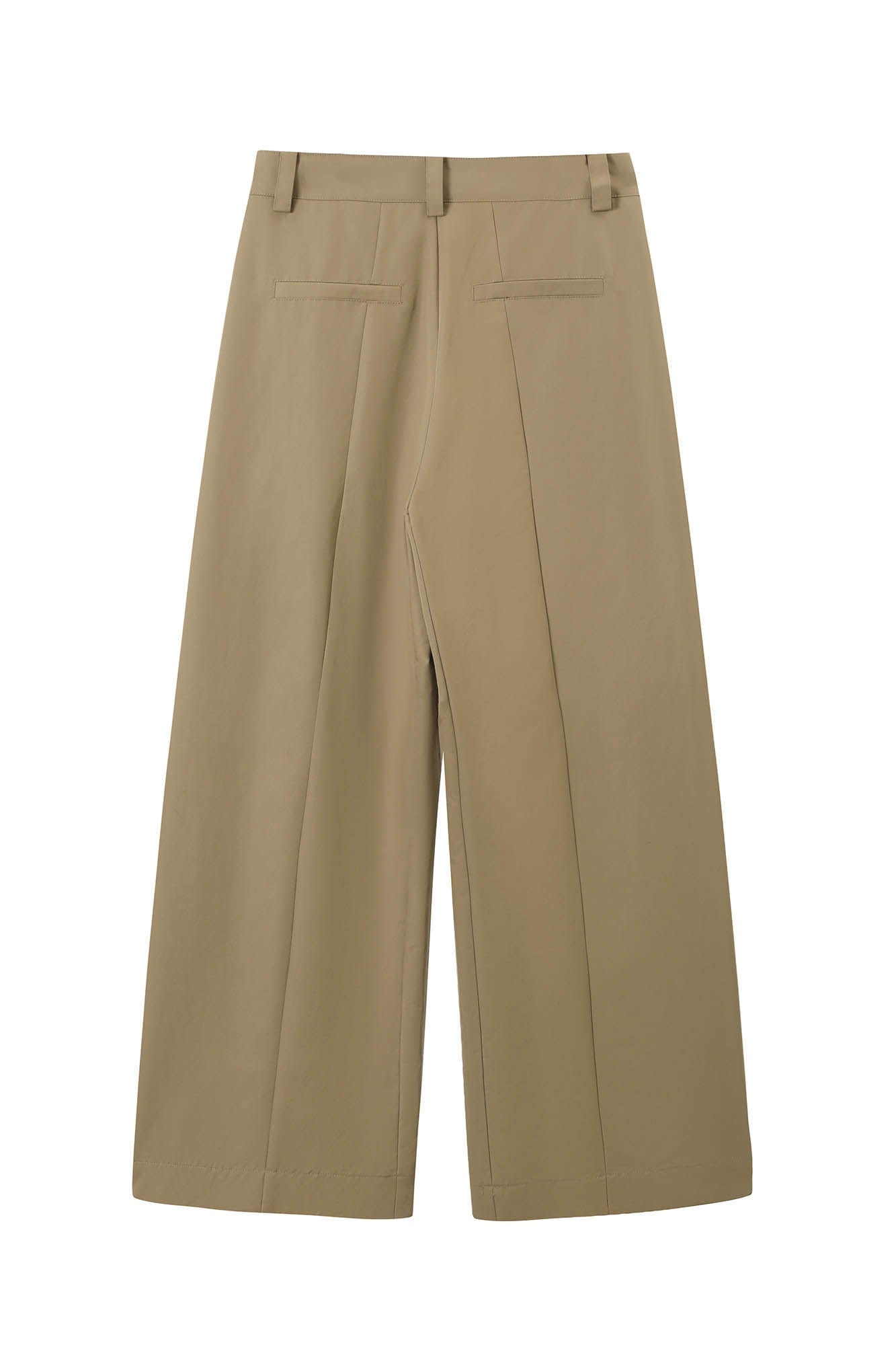 KREATE Crinkled Button-Fly Wide-Leg Pants