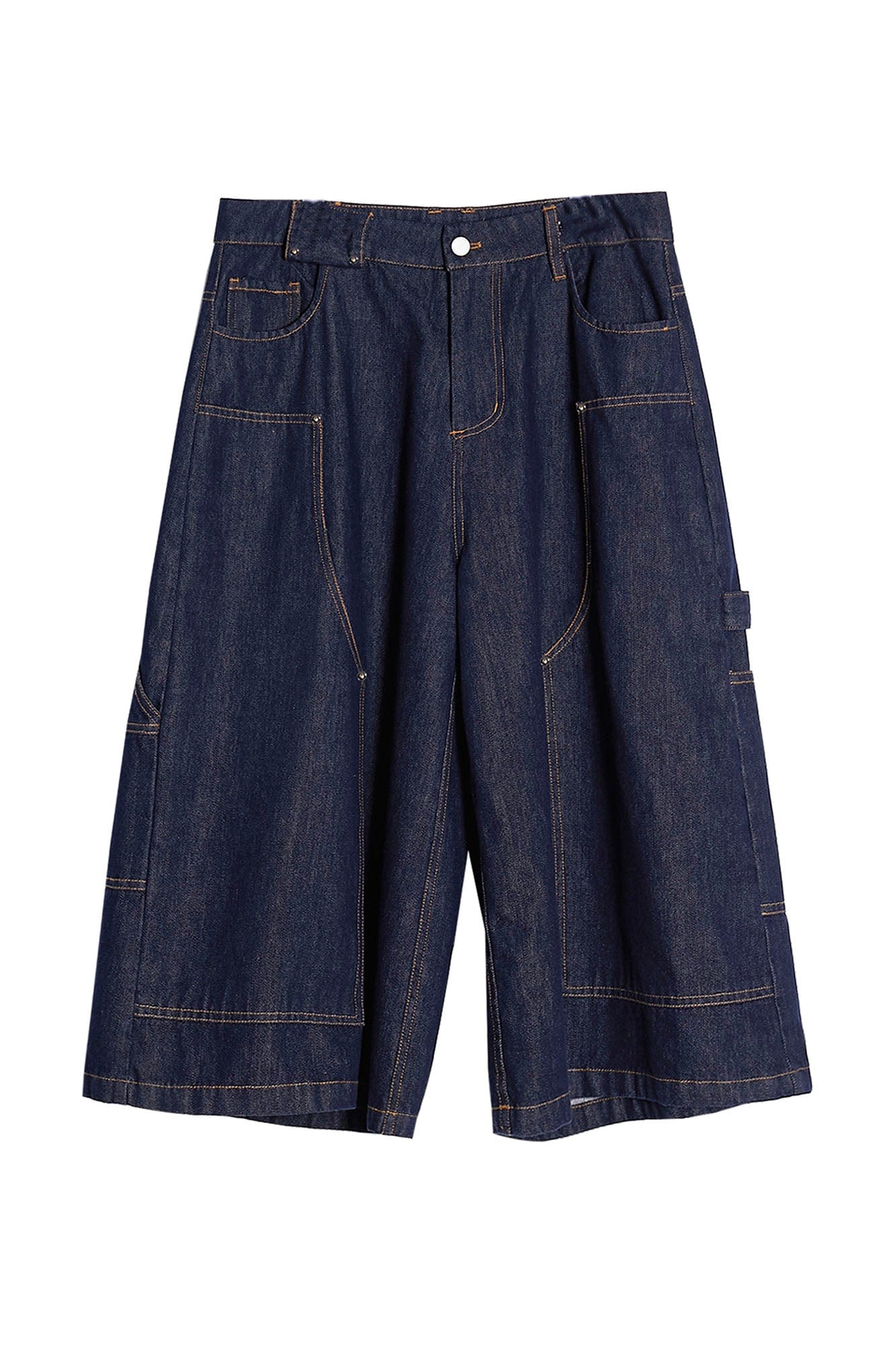 ASSEEN Double-Knee Raw Denim Shorts