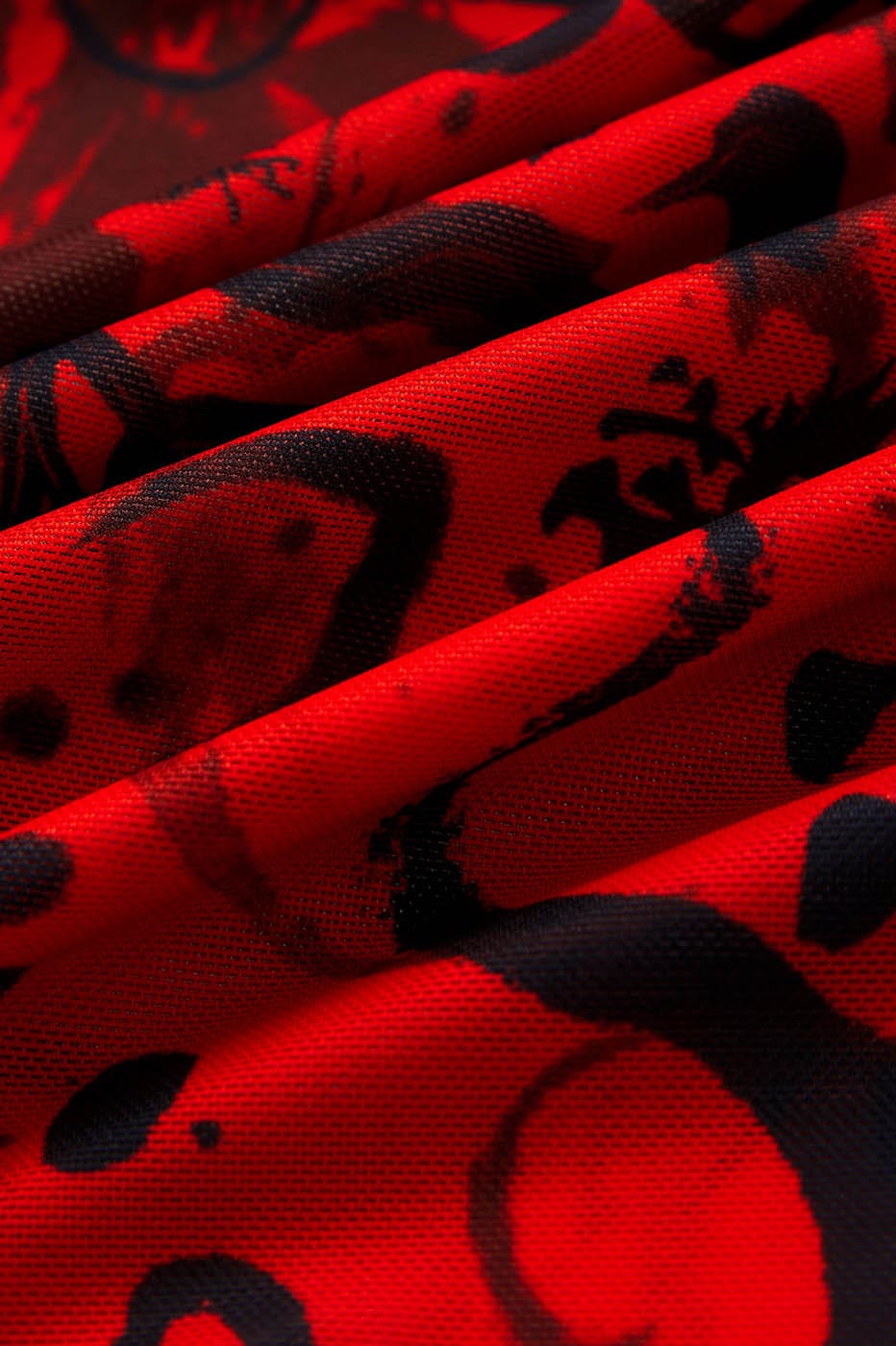 RTVG Calligraphy Full-Print Turtleneck Slim L/S Tee