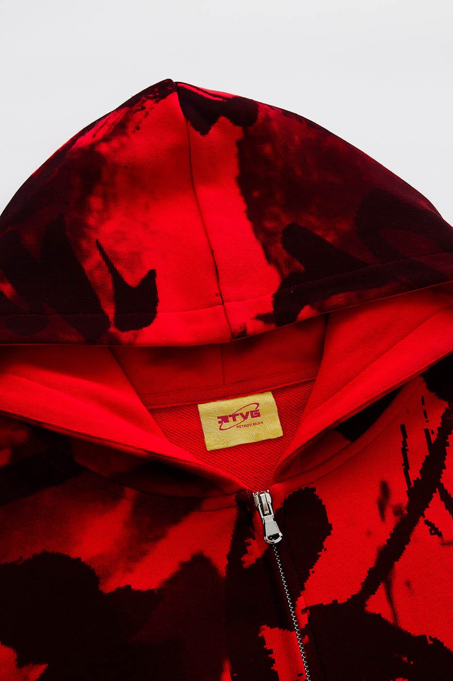 RTVG Calligraphy Full-Print Zip-Up Hoodie