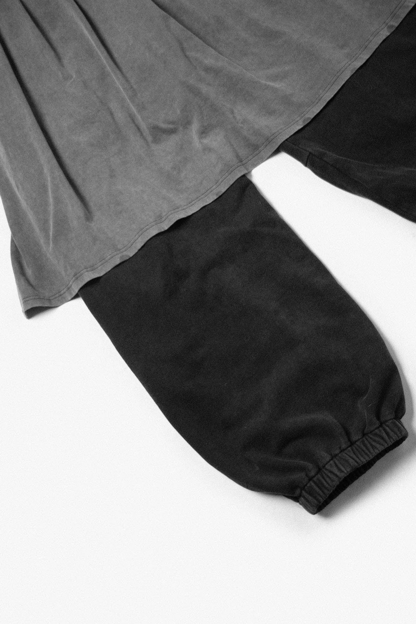 RELABEL Detachable Back Flap Draped Balloon Pants Gray