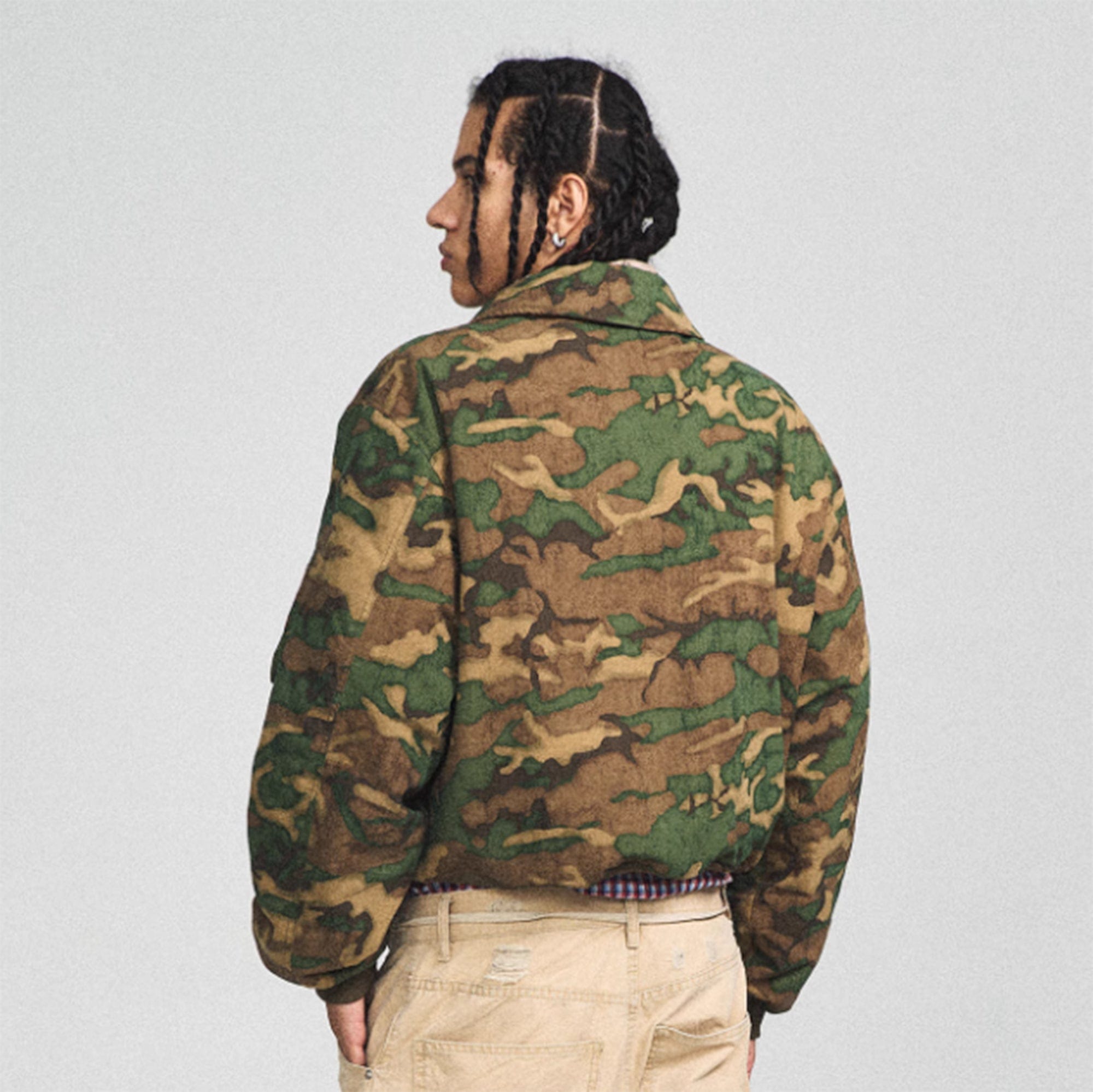 STEEPC Camo MA2 Multi-Pocket Patchwork Reversible Jacket