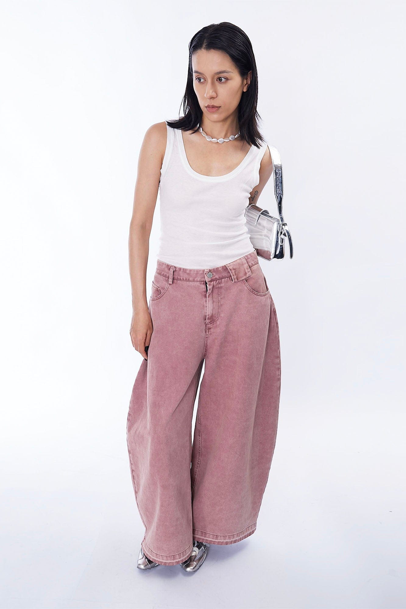ASSEEN Washed Balloon Oversized Jeans