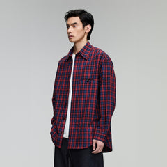 OPICLOTH Plaid Oversized Button-Up Shirt
