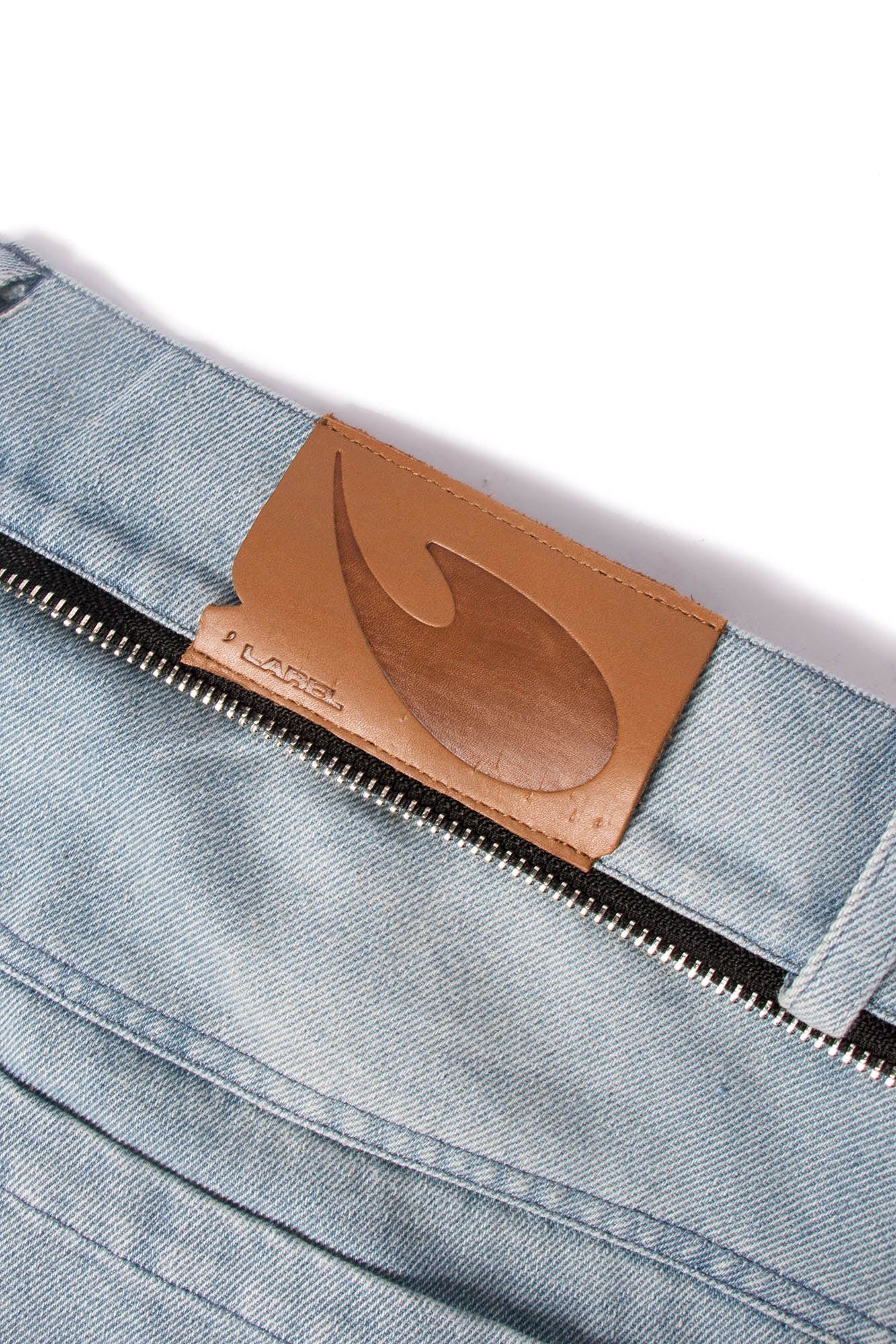 RELABEL Washed Puddled Wide-Leg Jeans