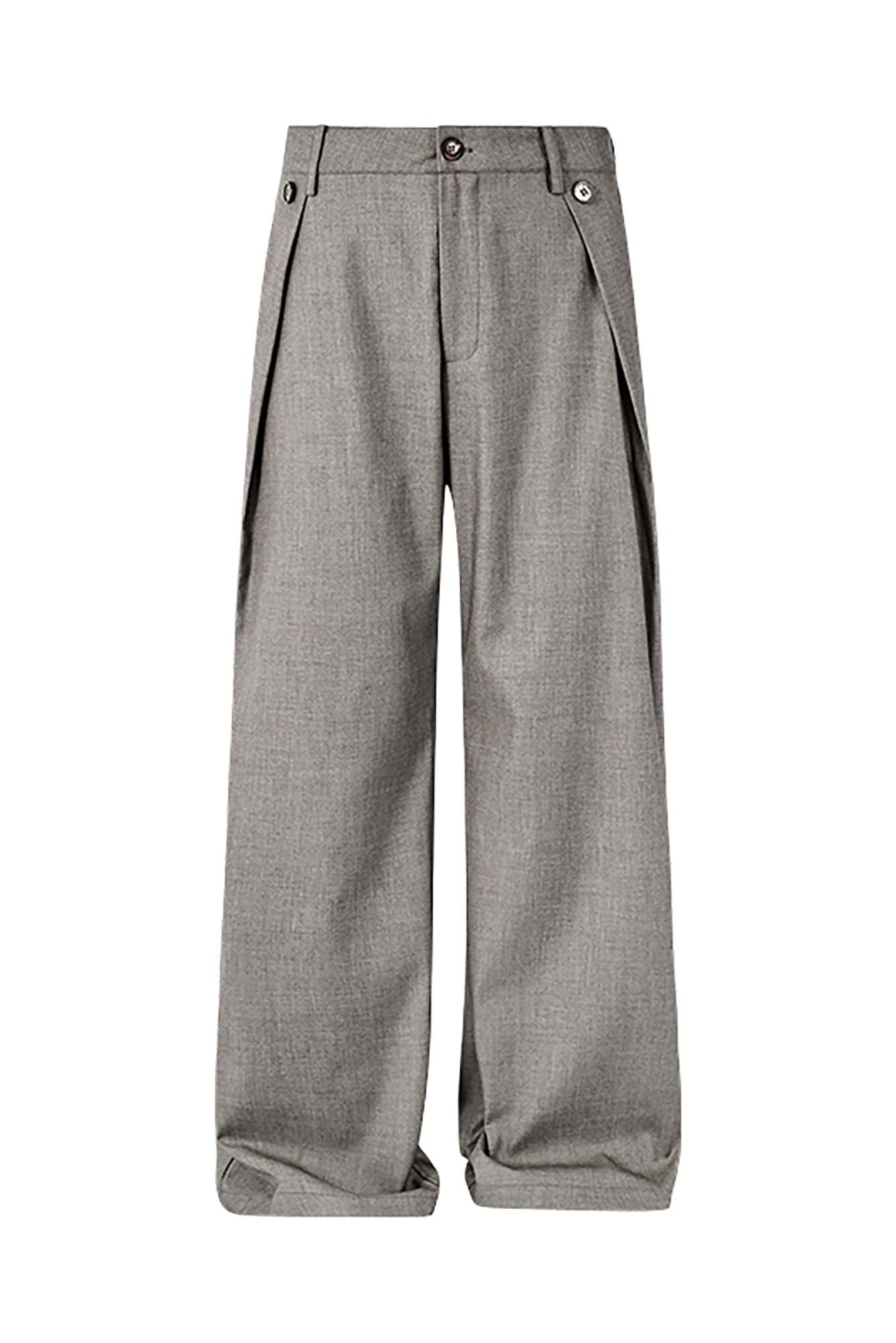 KREATE Inverted Pleats Wide-Leg Trousers