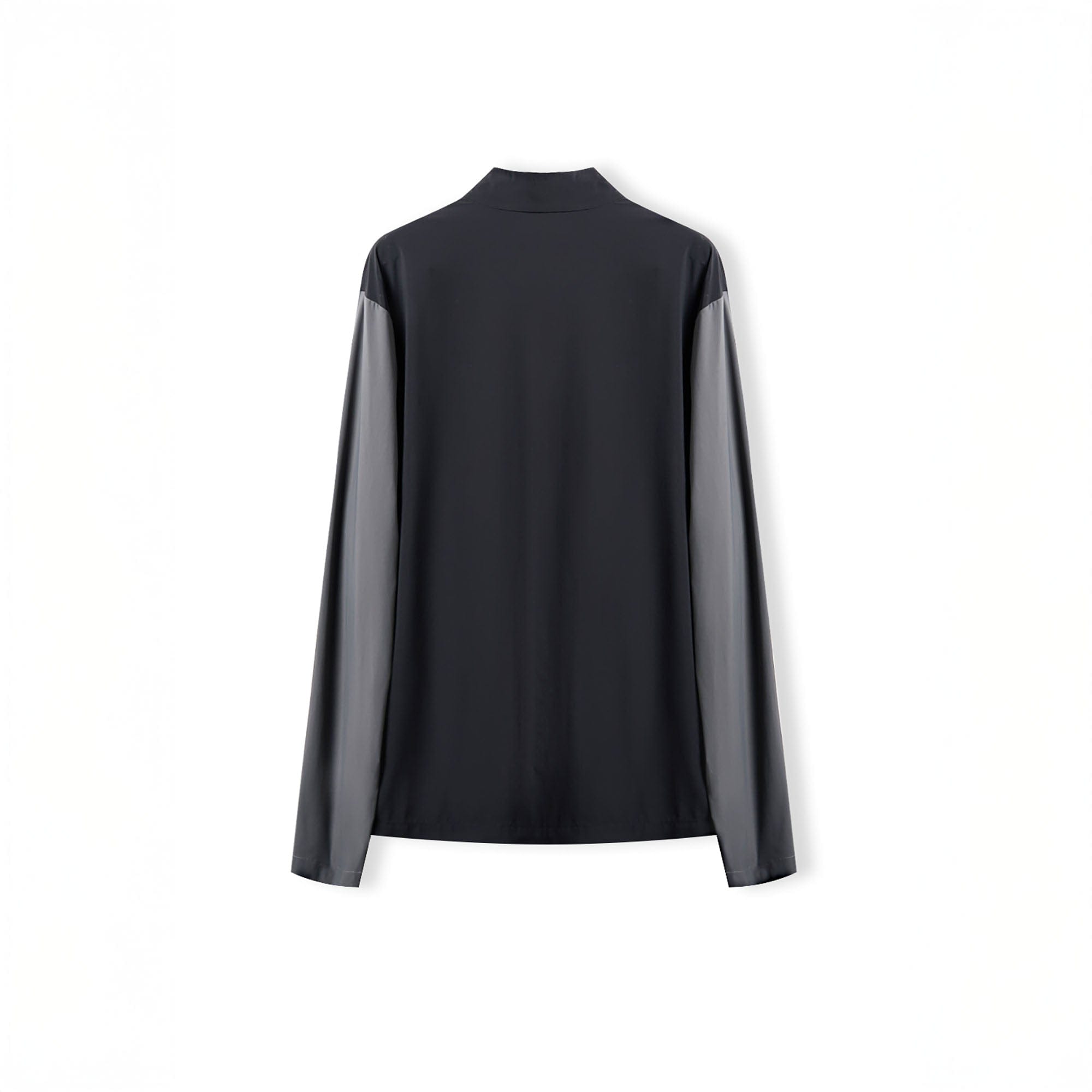 UMAMIISM Slogan Contrast Sleeve Mock Neck UV Protection Jacket