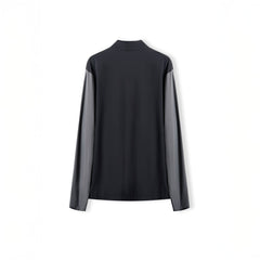 UMAMIISM Slogan Contrast Sleeve Mock Neck UV Protection Jacket