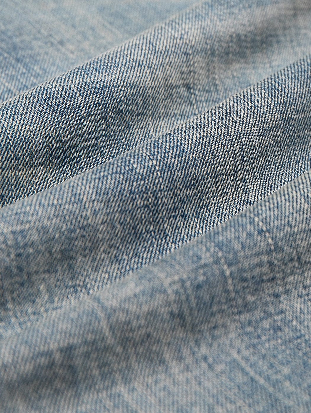 LEONSENSE Raw Edge Washed Flared Jeans