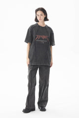 ERROR CODE ROBOT Middle Spliced Faded Jeans