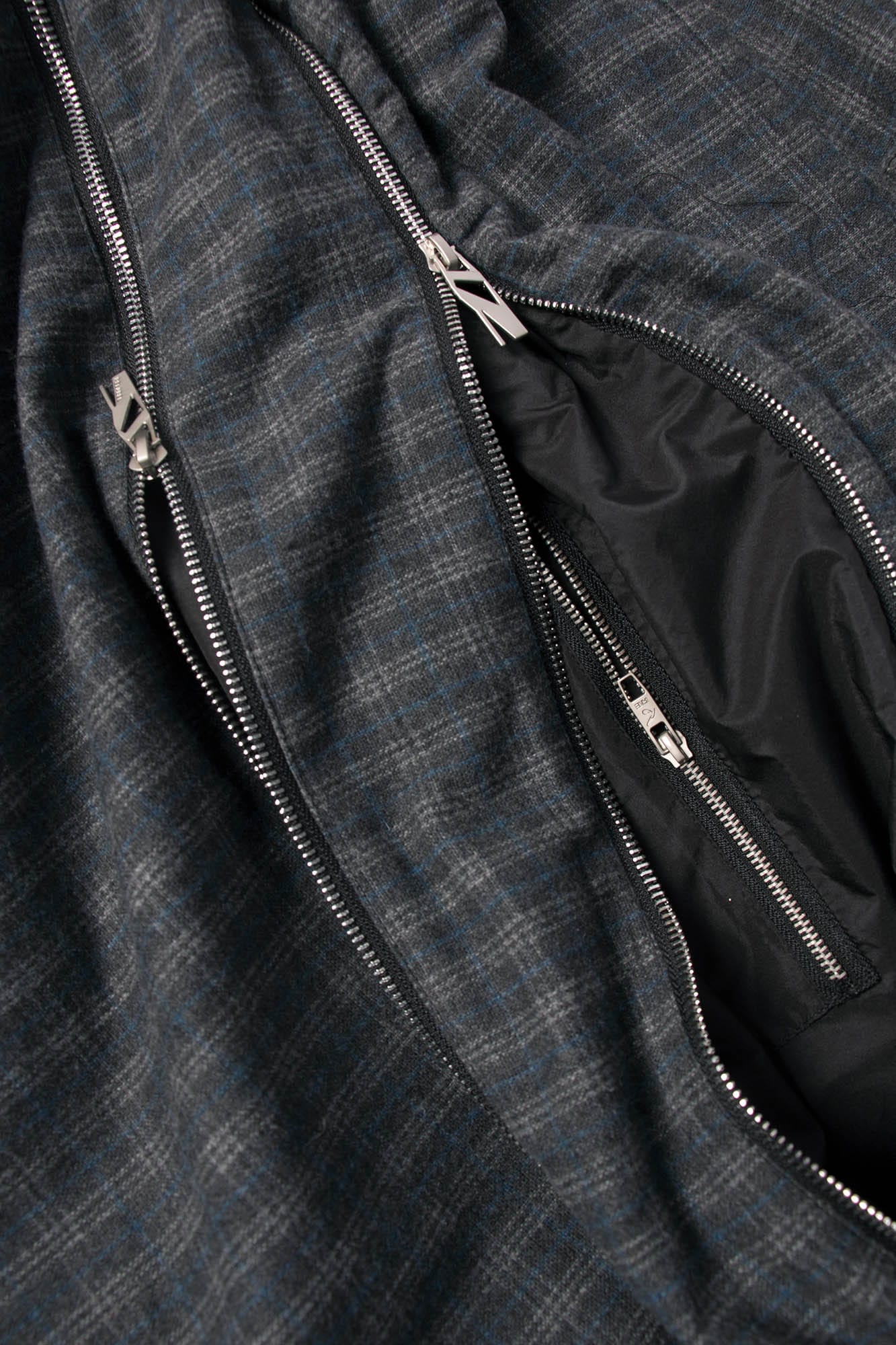 RELABEL Plaid Wool-Blended Knot Handle Hobo Bag