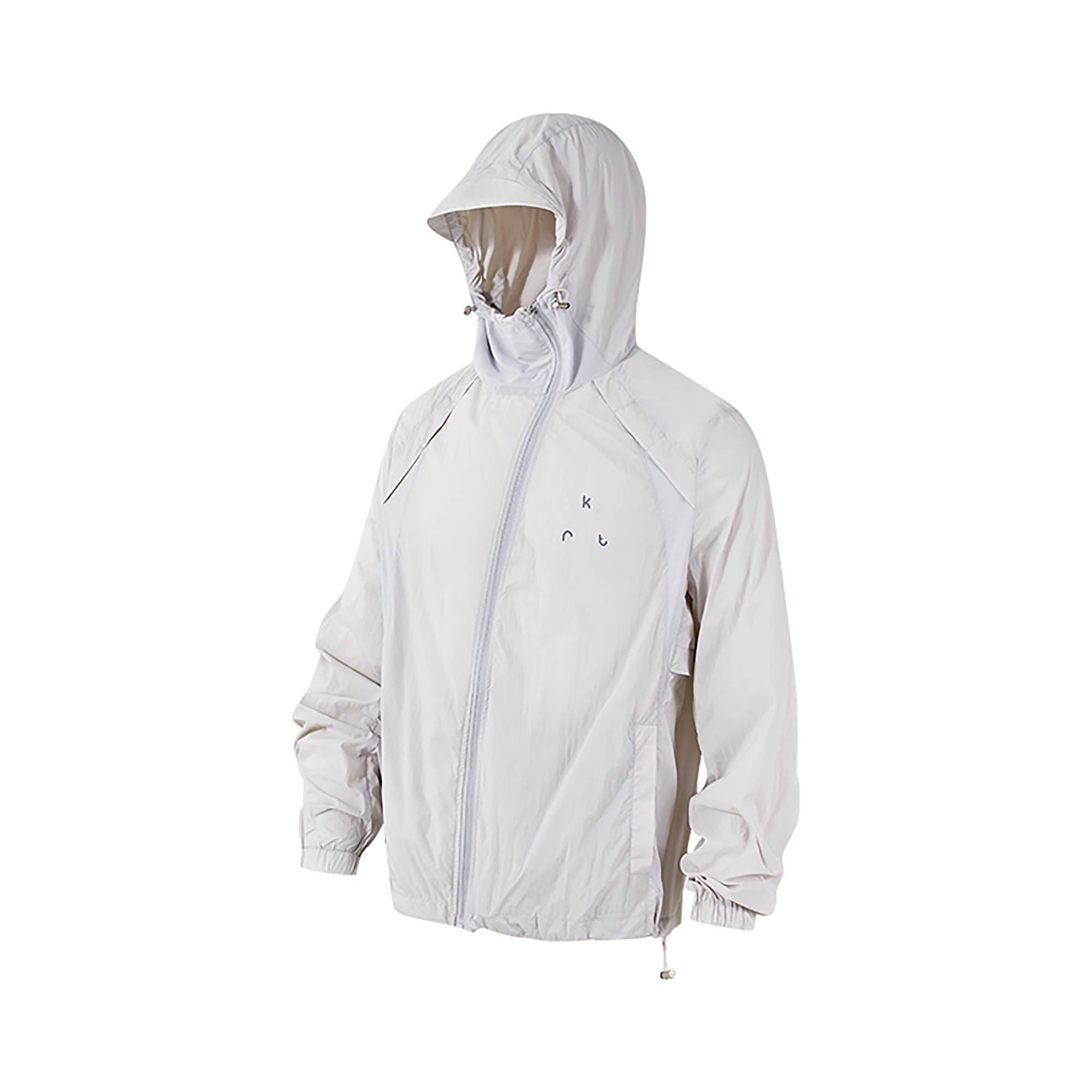 KREATE Asymmetrical Zip Mesh-Paneled UV Protection Hooded Jacket