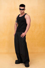 CLP Essential Spliced Crinkled Wide-Leg Trousers